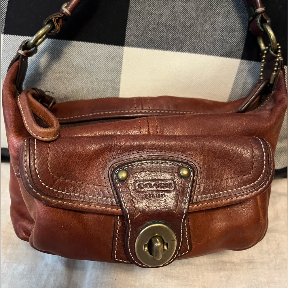 Whiskey Cognac brown Coach Legacy leather Purse - 65th anniversary collection